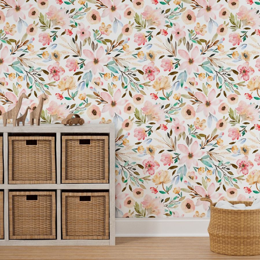 Indy Bloom Design MAE C Wallpaper byindybloomdesign | Spoonflower