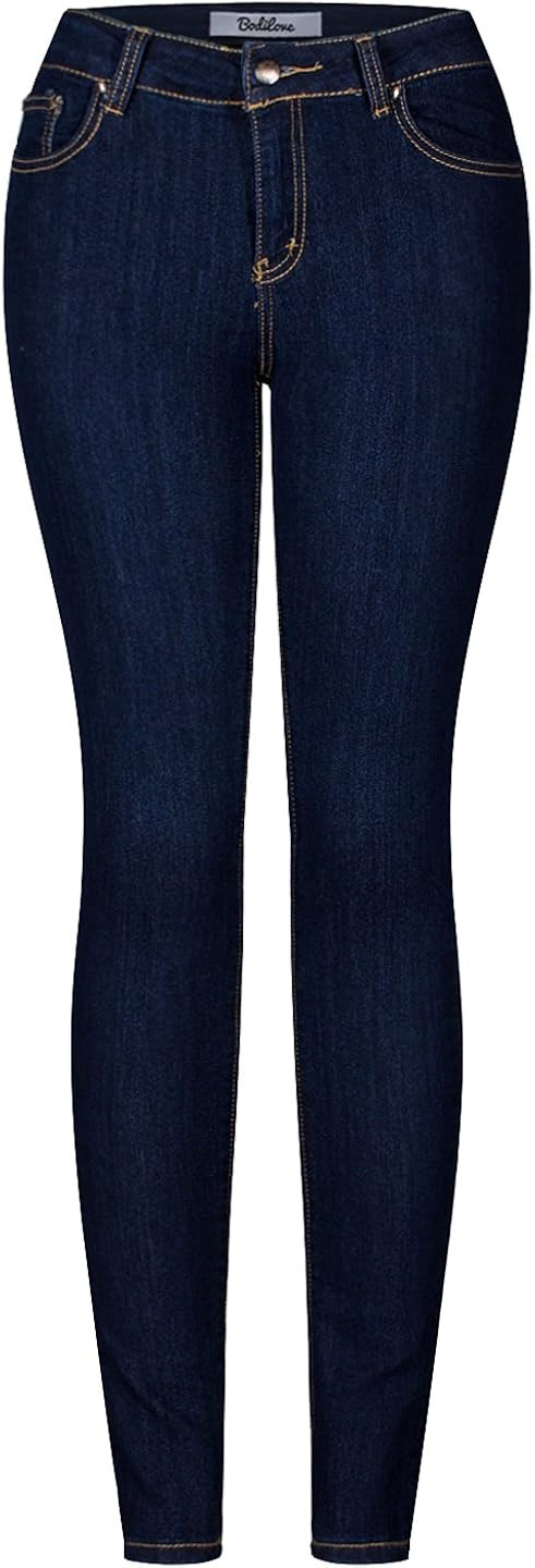 2LUV Women's 5 Pocket Ankle Stretch Skinny Jeans | Amazon (US)
