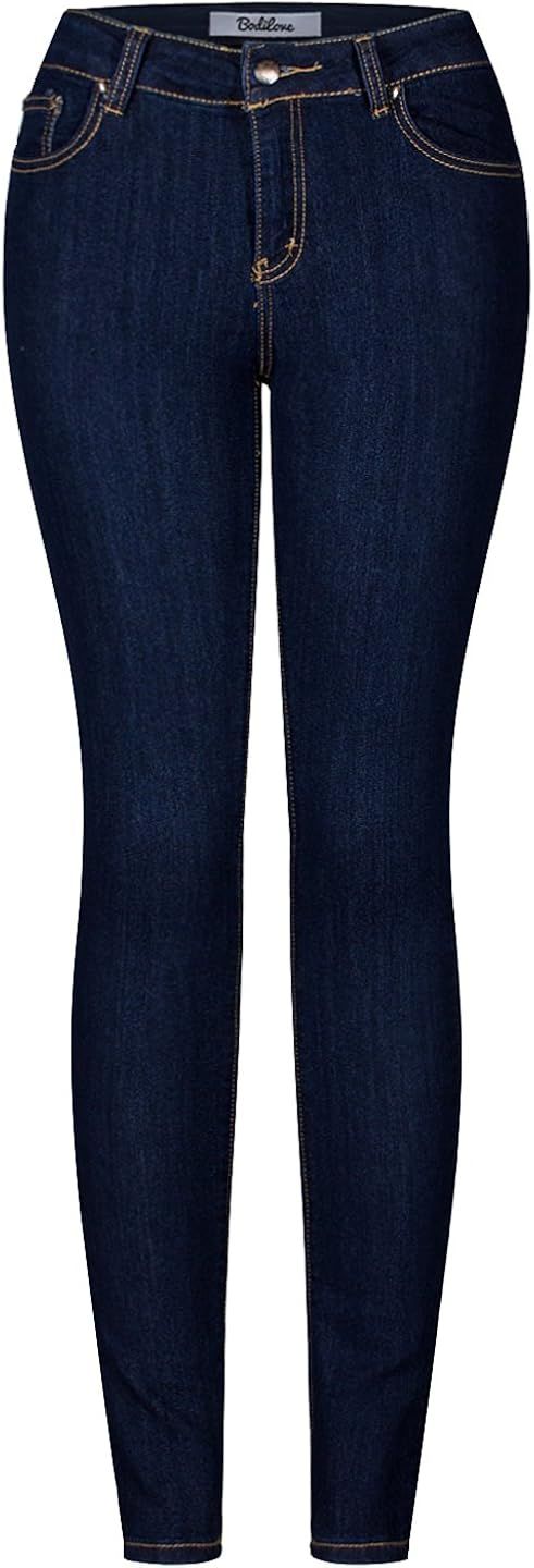 2LUV Women's 5 Pocket Ankle Stretch Skinny Jeans | Amazon (US)