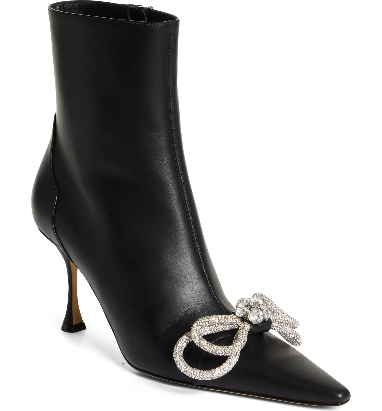 Mach & Mach Crystal Embellished Double Bow Bootie | Nordstrom | Nordstrom