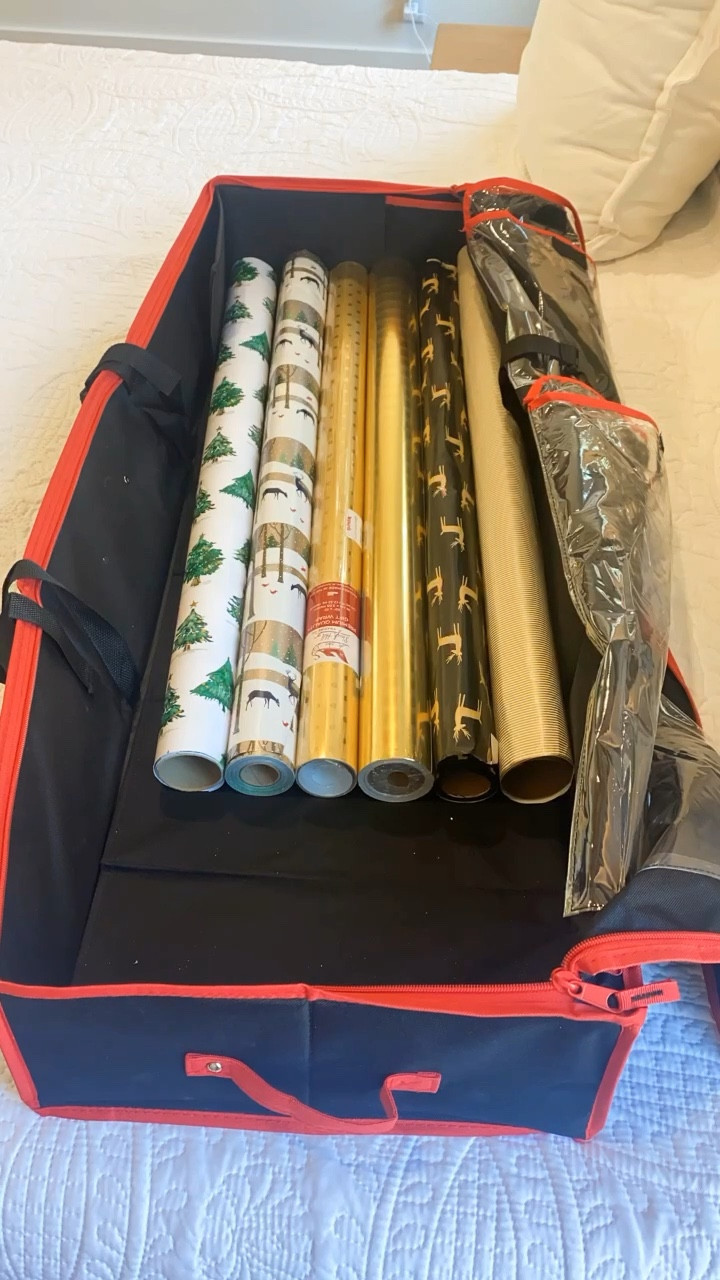 Organize all your wrapping paper with this organizer that fits everything! Christmas organizer, wrapping organizer, wrapping paper storage, wrapping paper organizer 

#LTKsalealert #LTKSeasonal #LTKhome