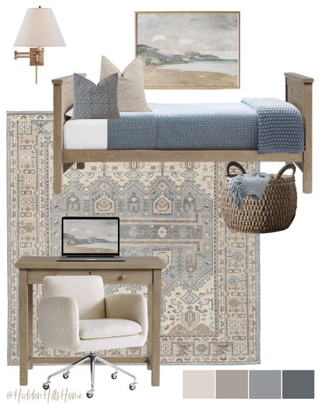 Coastal bedroom decor mood board, bedroom home office, bedroom design ideas, daybed 

#LTKhome #LTKstyletip #LTKsalealert