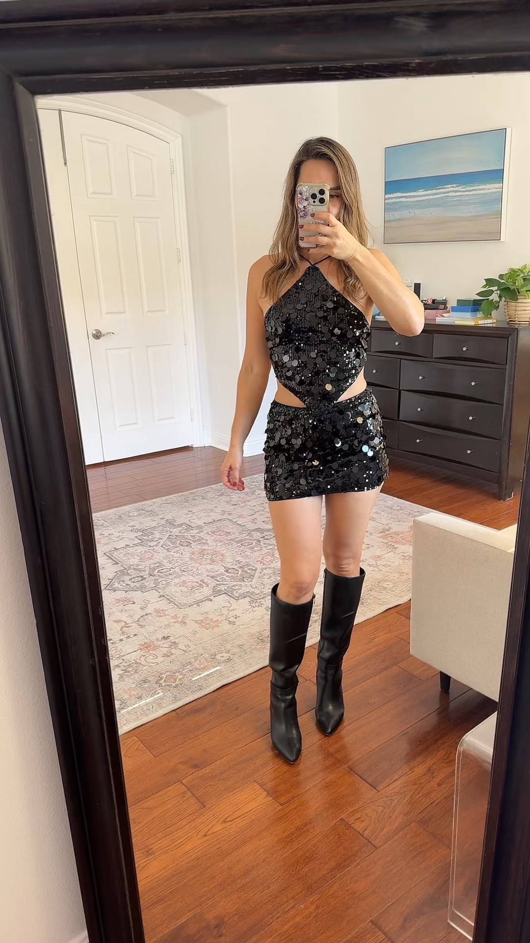 ✨ New Year Outfit Inspo ✨
This sparkly black sequin mini dress is the ultimate New Year outfit inspo for ringing in the year with confidence. Featuring a flattering halter neckline, cutout waist detail, and bold shine, it’s perfect for New Year’s Eve parties, girls’ night out, or a glam holiday celebration. Pair it with knee-high black boots for a chic, modern edge that feels festive but effortless. If you’re looking for a statement look that turns heads and photographs beautifully, this is it.

#newyearoutfitinspo #newyearsoutfit #nyeoutfit #holidaypartylook #sparklydress #sequinoutfit #partywearinspo #holidayfashion #womensfashion #nightoutlook #styleinspo #fashioninspo #glamlook #
