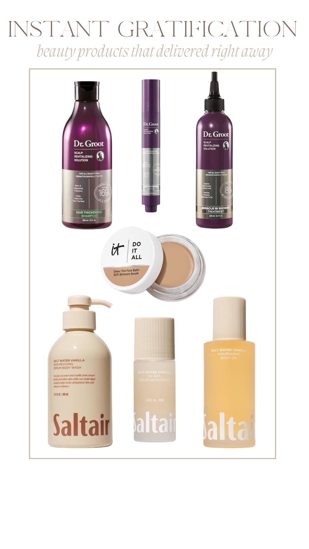 Instant gratification: beauty products that delivered right away

#LTKselfcare #LTKU #LTKBeauty