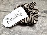 Black and taupe scrunchie, Handmade hair scrunchie, Cute hair accessory, Scrunchie bracelet, Black a | Amazon (US)