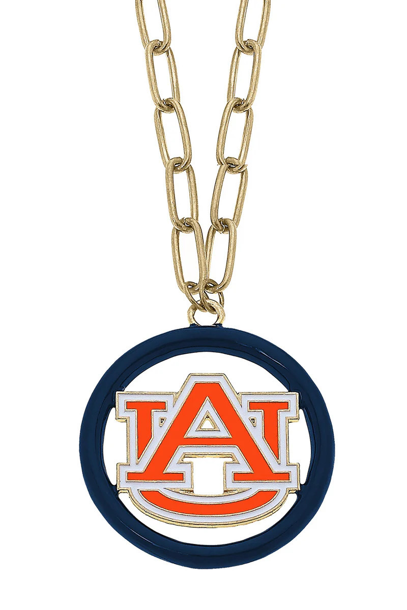 Auburn Tigers Logo Enamel Medallion 32" Necklace | CANVAS