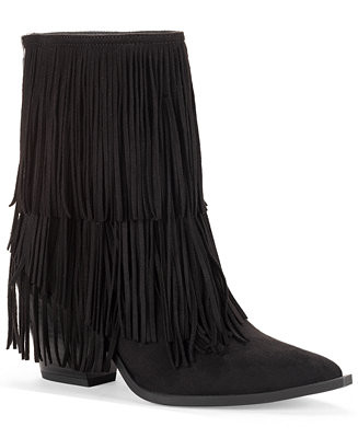 Women's Leonie Fringe Booties, Macy's Exclusive | Macy's