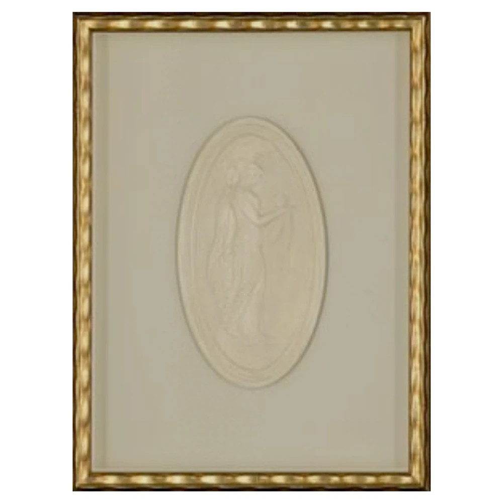 Nora Traditional Intaglio Soft Grey Mixed Media 1 - 17x13 | Kathy Kuo Home
