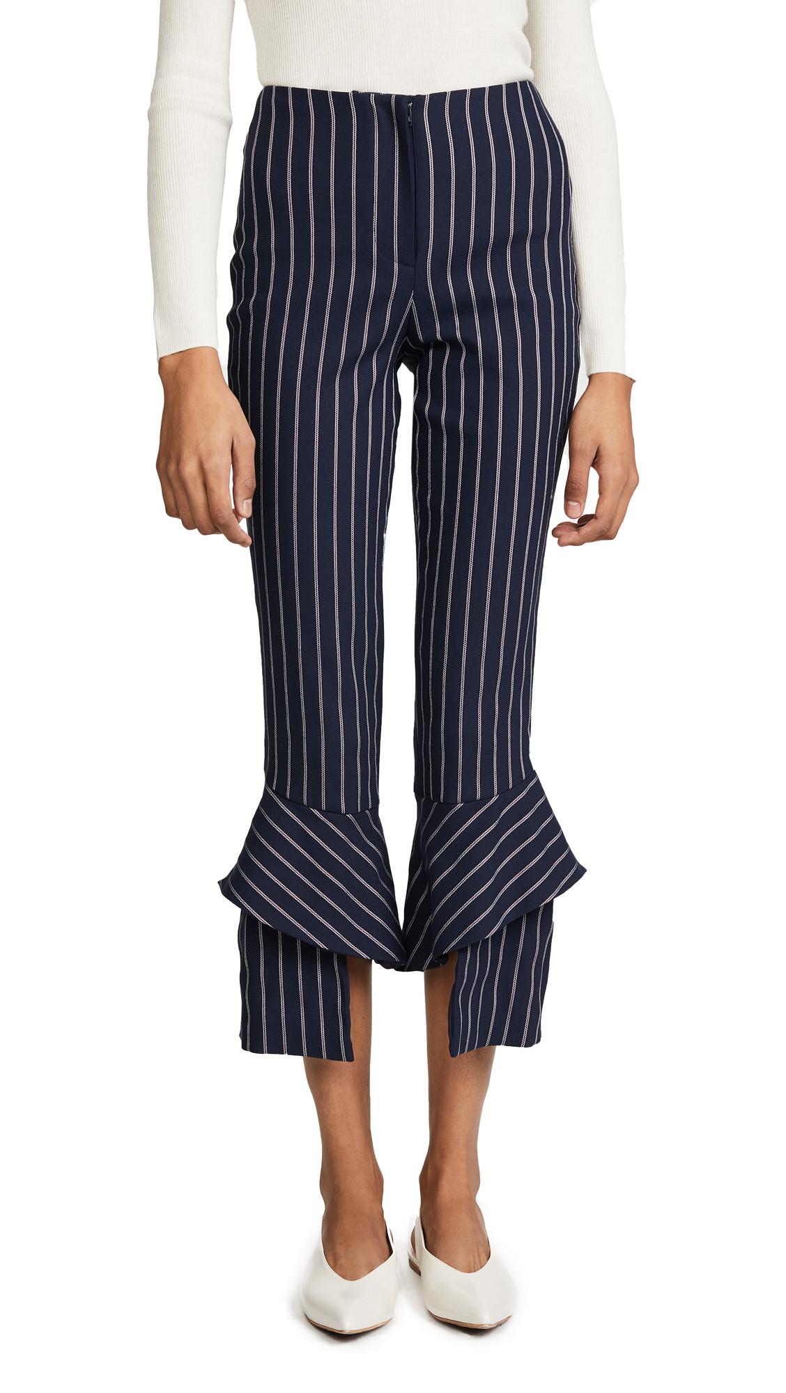 Nicholas Spiral Hem Pinstripe Pants | Shopbop
