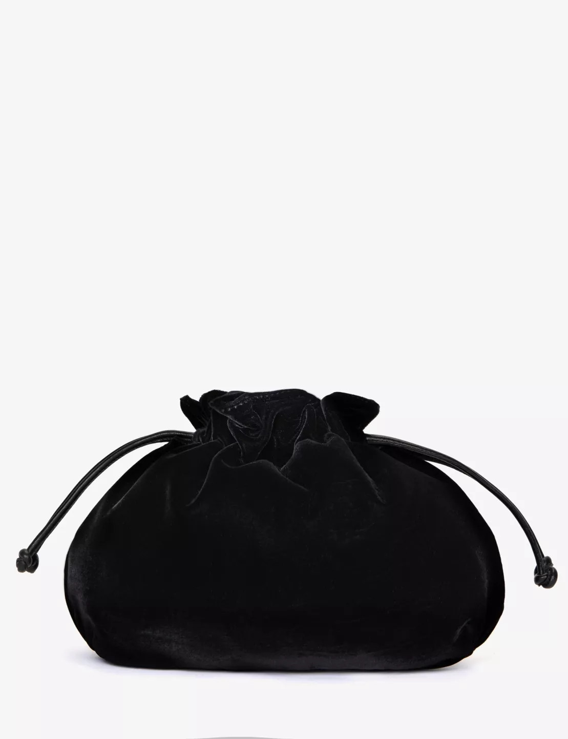 Puffball Velvet Clutch - Black | Penelope Chilvers