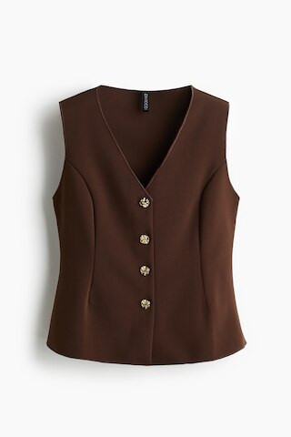 H & M - Tailored jersey waistcoat - Dark Brown | H&M (US + CA)