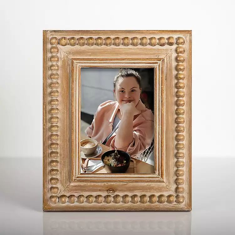 Natural Beaded Wood Picture Frame, 5x7 | Kirkland's Home