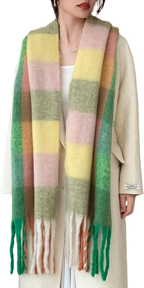 Wander Agio Winter Women Warm Scarf Long Shawl Large Scarves Cold Weather Thick Blanket Scarfs Co... | Amazon (US)