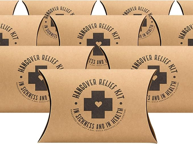 Bachelorette Party Hangover Kit Boxes | 10 Pack | Bachelorette Party Favor Boxes | Bachelorette G... | Amazon (US)