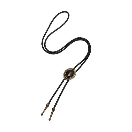 Bolo Tie American Western Cowboy PU Leather Rope Necklace for Holidays Party Bronze | Walmart (US)