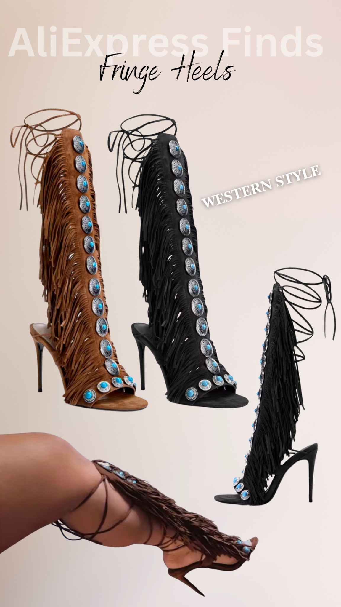 AliExpress hidden gem 💎 Western style fringe heels 

Aliexpress | fringe shoes | heels | designer inspired | it girl finds | affordable luxury | shoe inspo | outfit ideas | festive outfits | heeled sandals | baddie on a budget 

#LTKShoeCrush #LTKFindsUnder100 #LTKSeasonal