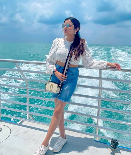 Happiest by the sea 🌊 

Cruise vacay, cruise vacation outfits, summer outfits, eyelet top, white top, marc jacobs snapshot bag, white sneakers, chic outfit, casual chic, ootd, outfit inspiration, streetwear, fashion inspo, style 

#LTKunder50 #LTKfit #LTKHoliday
