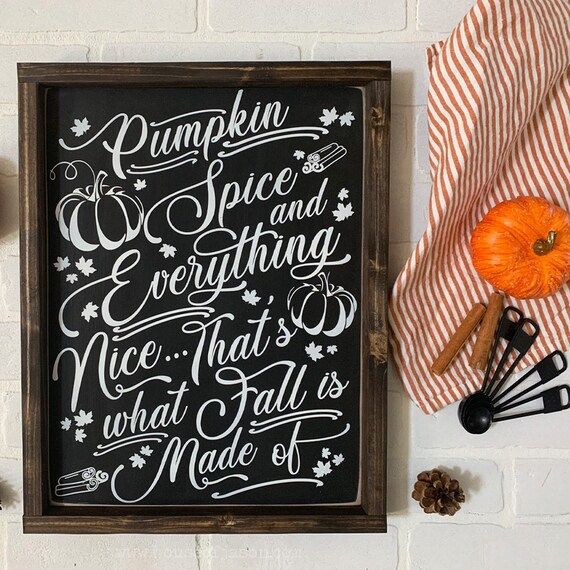 Pumpkin Sign Thanksgiving Pumpkin Spice That's What - Etsy | Etsy (US)