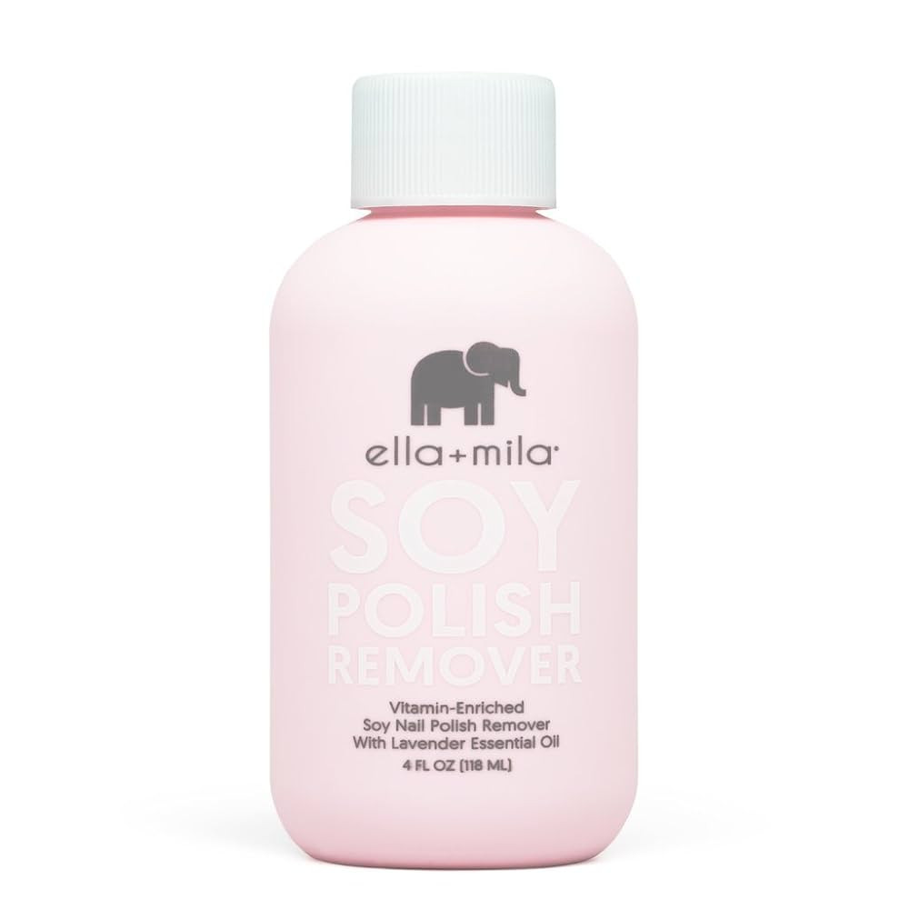 ella+mila Soy Nail Polish Remover Non-Acetone Nail Polish Remover - Non-Toxic Fingernail Polish R... | Amazon (US)