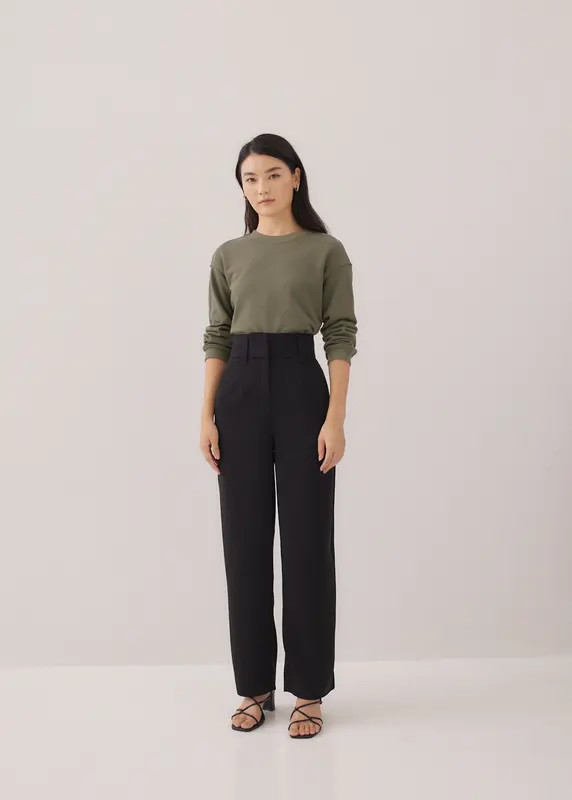 Morie Regular High Waisted Straight Leg Pants | LOVEBONITO SINGAPORE PTE LTD