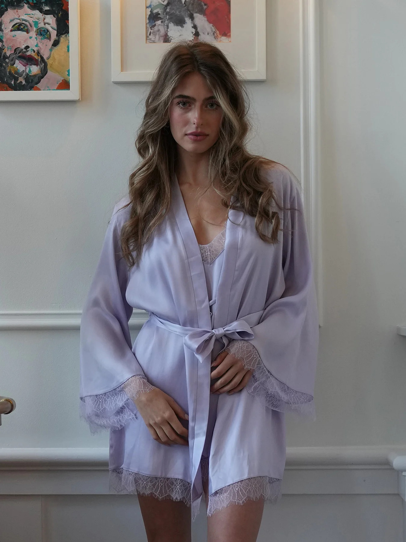 DREAMY - Lace Kimono • Soft Lavender | Ninety-9