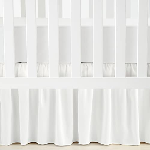Lush Decor Ruffle Crib Skirt, 16" Drop, White | Amazon (US)