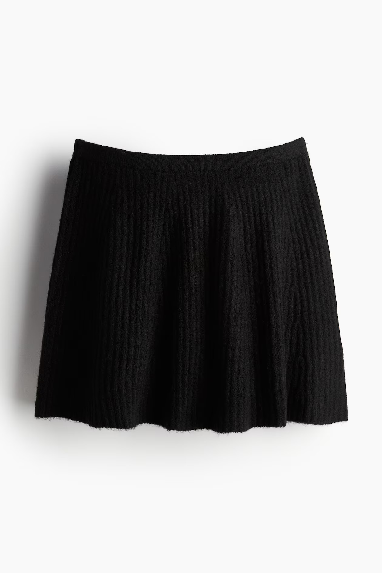 Minijupe trapèze en maille côtelée | H&M (FR, IT, ES, PT, BE)