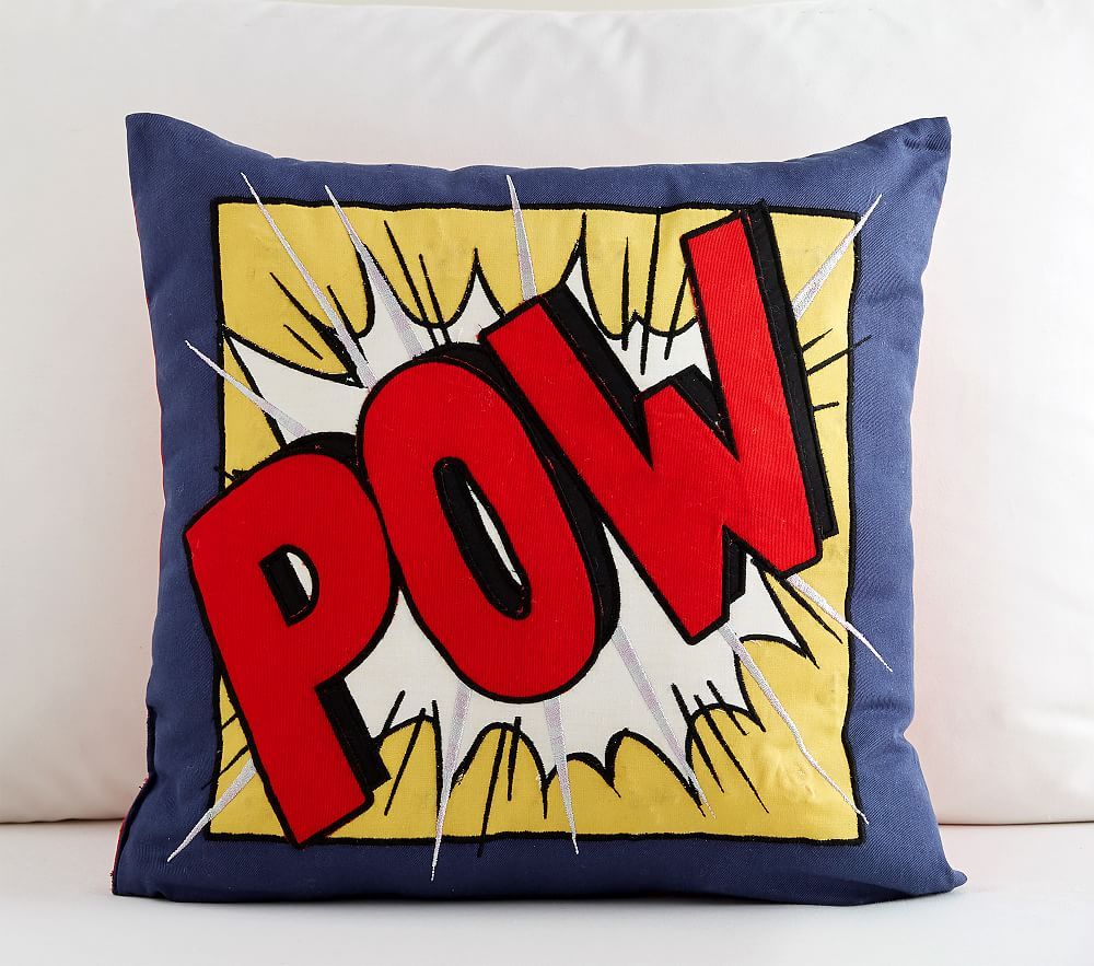 Pow Pillow, 16 Inch Square, Multi | Pottery Barn Kids