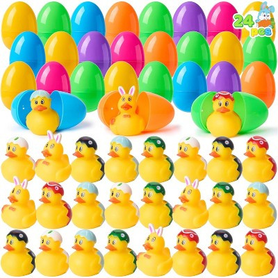 Joyfy 24 Packs Prefilled Easter Eggs with Rubber Ducks, Bath Toys, Variety Duckies for Kids Easter Egg Hunt, Party Favors, Classroom Exchange Gifts | Target