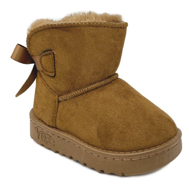 SNJ New Baby Infant Toddler Girl Faux Fur Lining Warm Winter Bootie Ankle Boot Shoe - Walmart.com | Walmart (US)