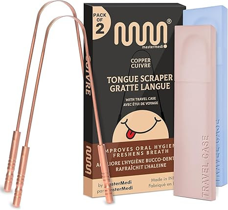 MasterMedi Tongue Scraper with Case Easy to Use Tongue Scraper for Adults, Tongue Cleaner for Ora... | Amazon (US)
