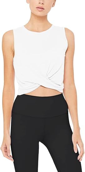 Bestisun Womens Cropped Workout Tops Flowy Gym Workout Crop Top Slim Fit Athletic Yoga Exercise S... | Amazon (US)