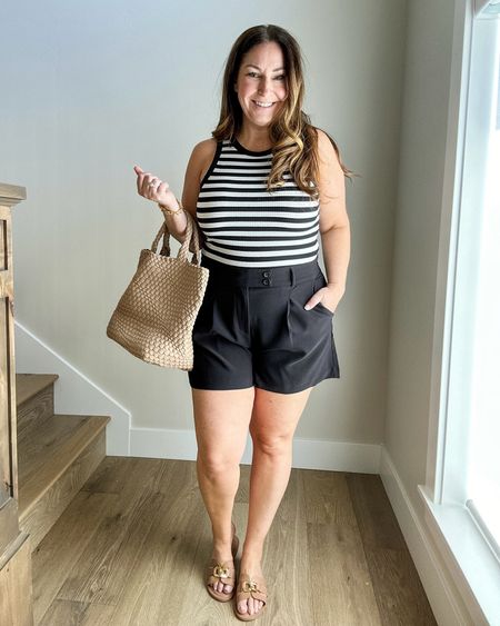 Summer Midsize Casual Outfit

Fit Tips: Top tts, L// Shorts, size up if in between tight in waist, 14

Vacation outfit, midsize fashion, summer shorts, shorts, black and white outfit, travel outfit, summer, sandals, the recruiter mom

#LTKTravel #LTKFindsUnder50 #LTKMidsize