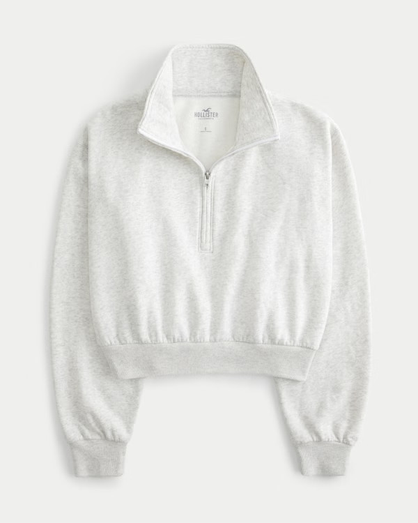 Women's Feel Good Mini Half-Zip Sweatshirt | Women's Clearance | HollisterCo.com | Hollister (US)