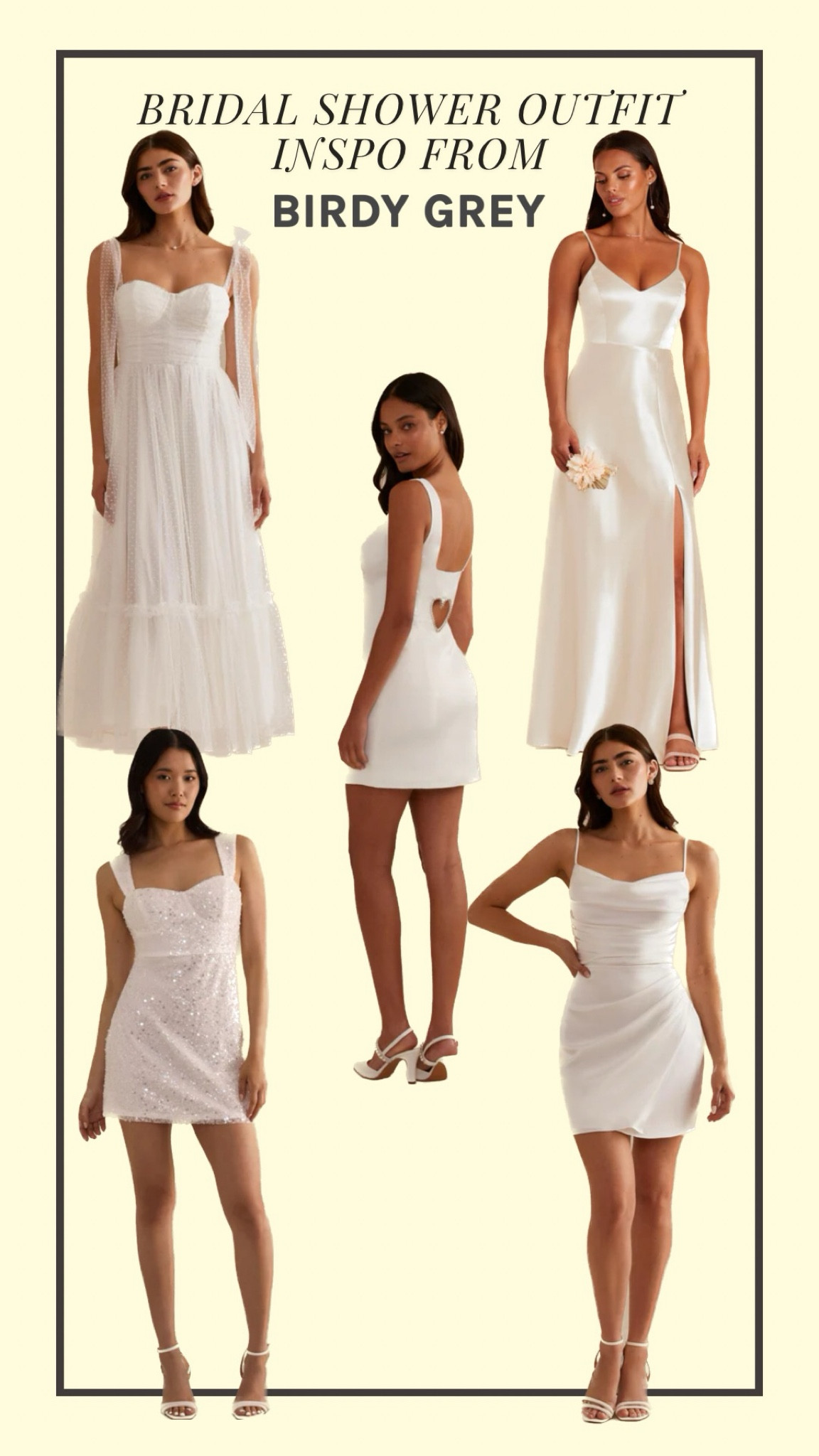 Sooo I just got engaged a few weeks ago & I’m just starting the planning but I’m so inspired by all the wedding stuff right now. Birdy grey has some great options from bridal shower dresses to bridesmaid dresses at a low cost. 