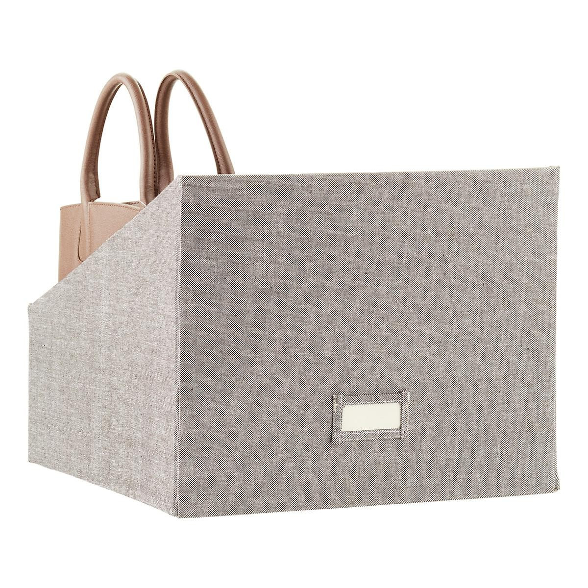 Grey Cambridge Purse Storage Bin | The Container Store