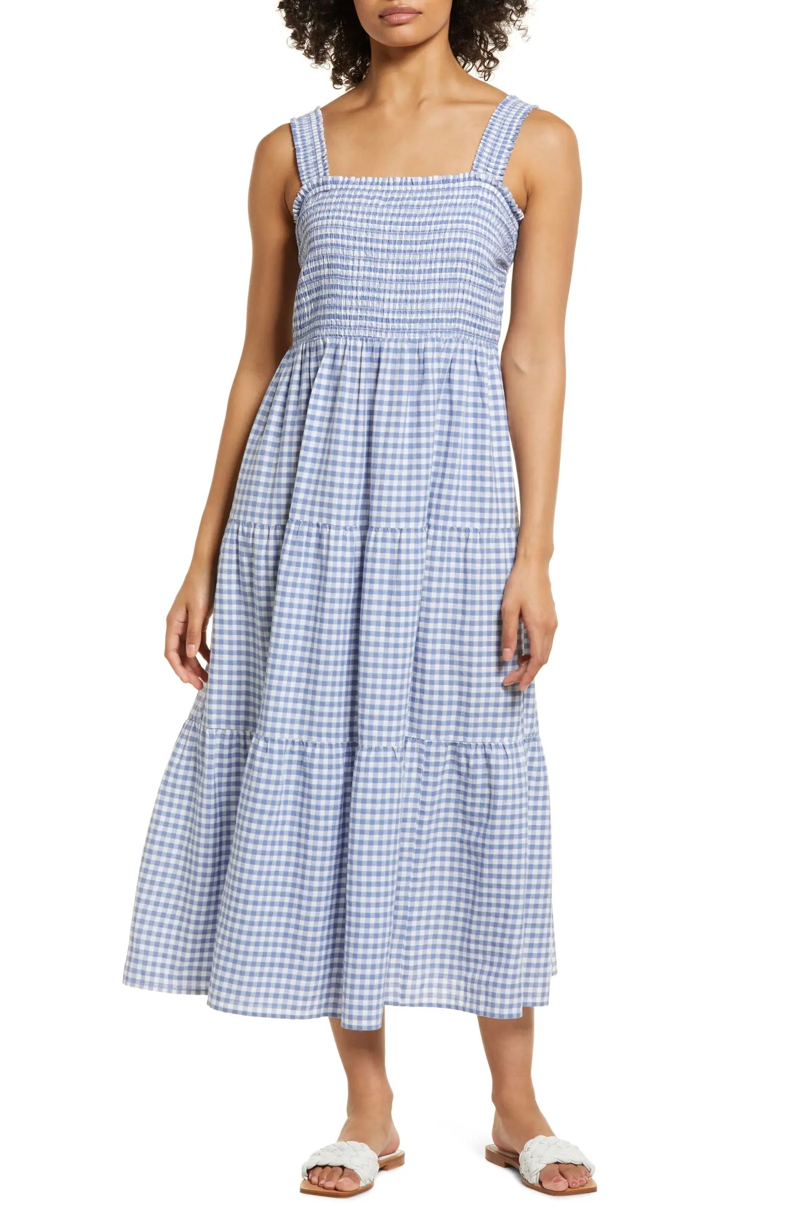 Elisa Smocked Tiered Cotton Maxi Dress | Nordstrom