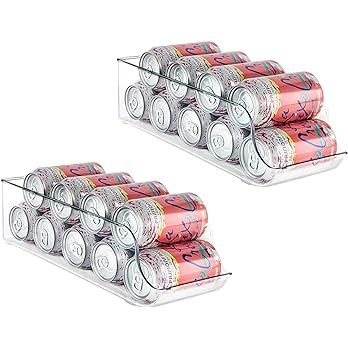 Soda Can Organizer for Pantry/Refrigerator Pack of 2 - Holds Up To 9 Cans (7oz) - Beverage & Cann... | Amazon (US)