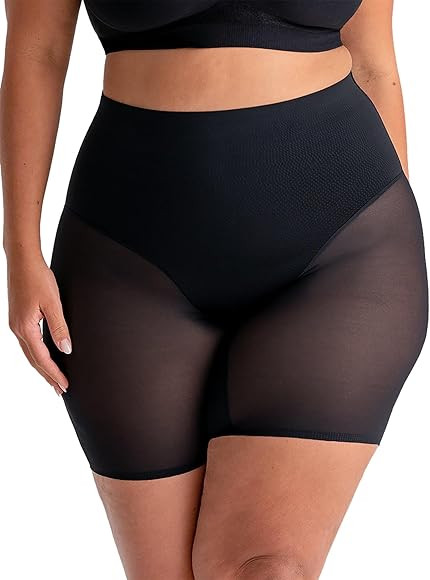SHAPERMINT Compression Shorts - High Waisted Women Mesh Body Shaper Shorts - Under Dress Shapewea... | Amazon (US)