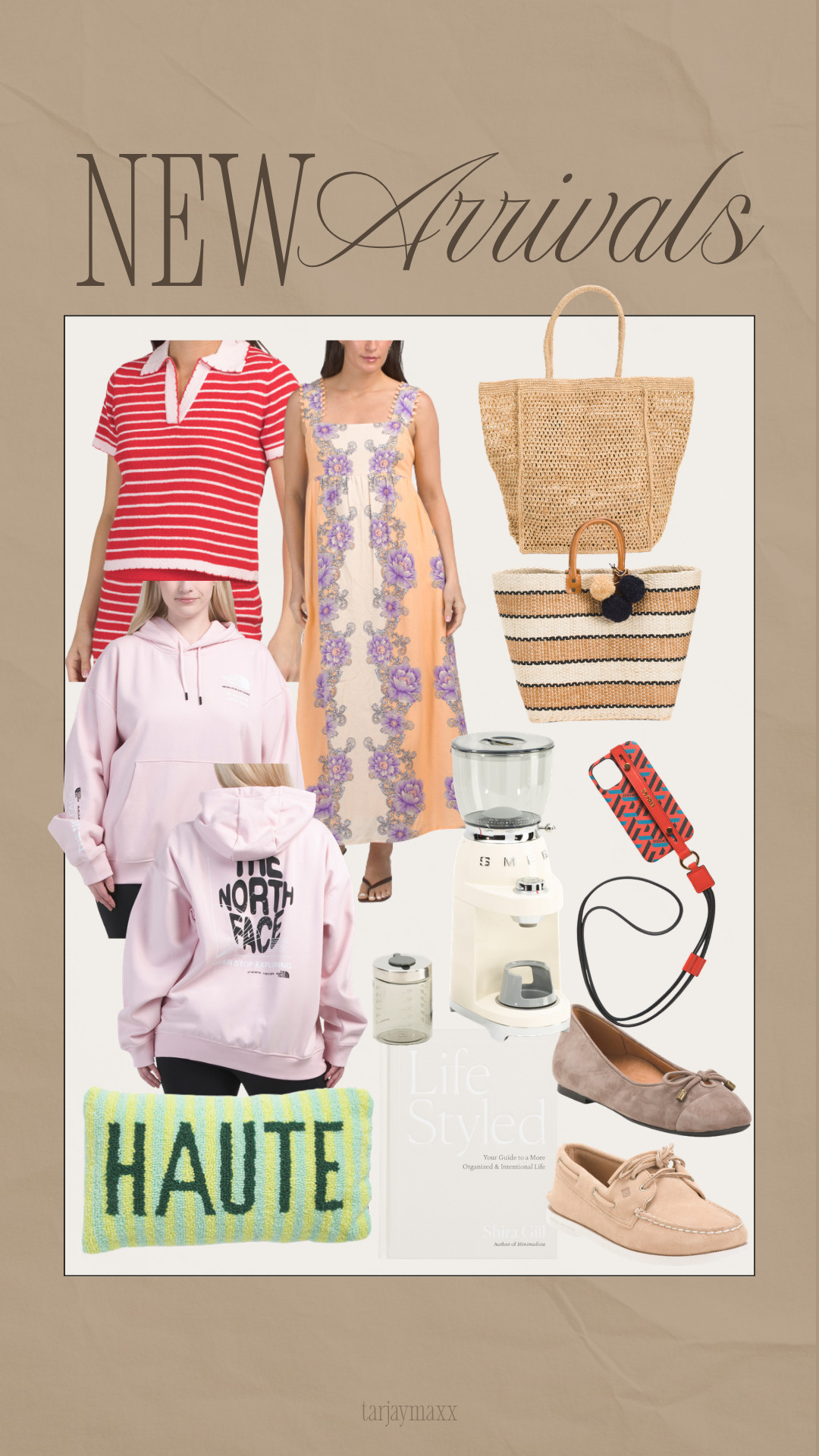 Marshalls new arrivals are giving effortless summer lately. I cant believe there are so many new SMEG arrivals every week! And the Versace phone strap is adorable for grocery runs when you're constantly checking your phone for your list 🥦wedding guest dress summer, summer outfits, country concert outfits, summer dresses, graduation guest outfits, date night outfits, memorial day outfit, plus size fashion, business casual workwear, vacation outfits beach, marshalls new arrivals, marshalls finds, woven tote bags, neutral flats, summer fashion finds
 

 