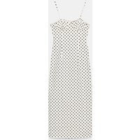 Zara - Corsetry-Inspired Midi Dress With Dots - Black / White - M - Woman | Zara UK
