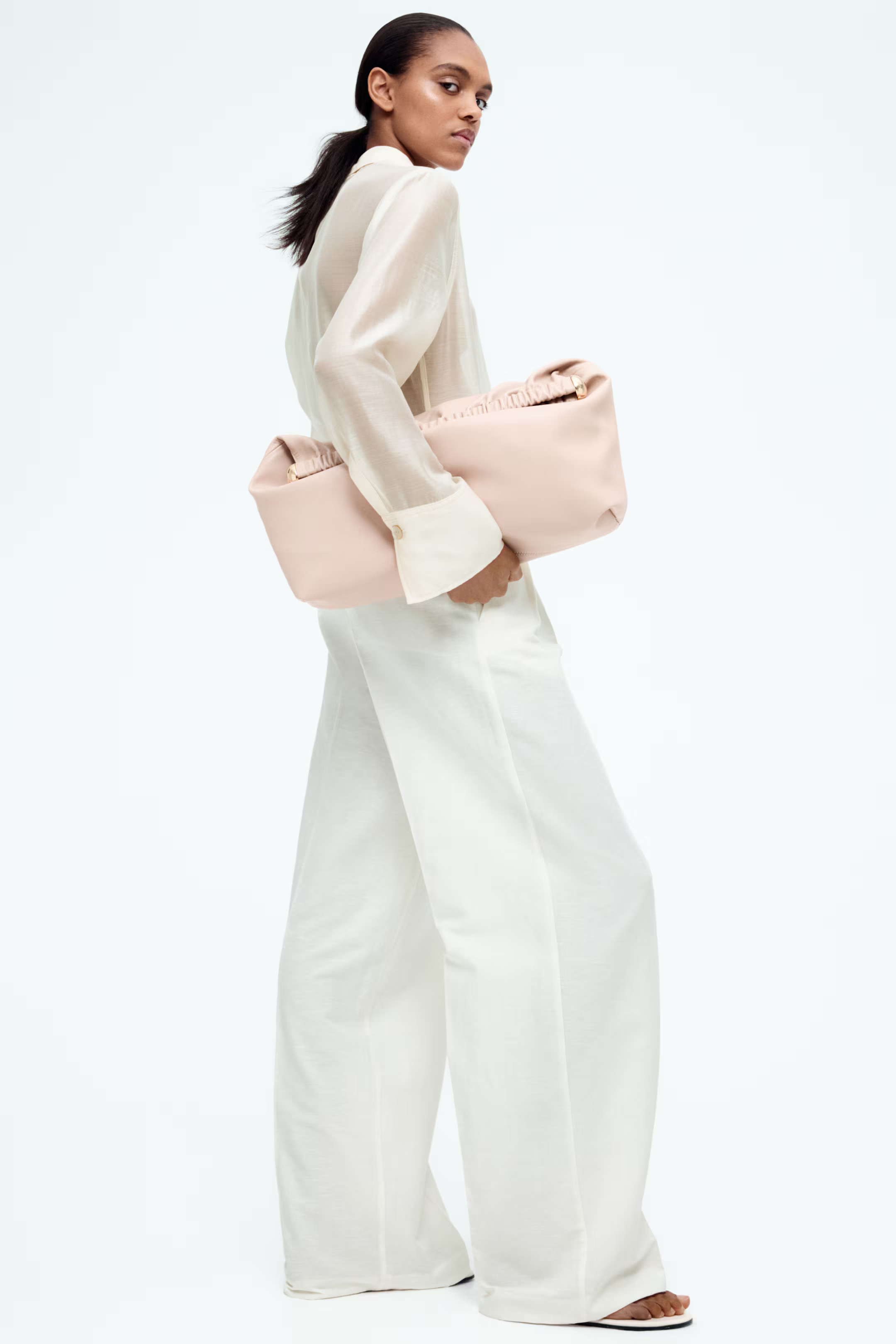 Wide-Leg Linen-Blend Pants | H&M (US + CA)