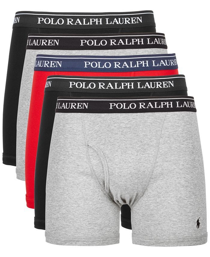 Polo Ralph Lauren Men's 5-Pack. Cotton Classic Boxer Briefs & Reviews - Underwear & Socks - Men -... | Macys (US)