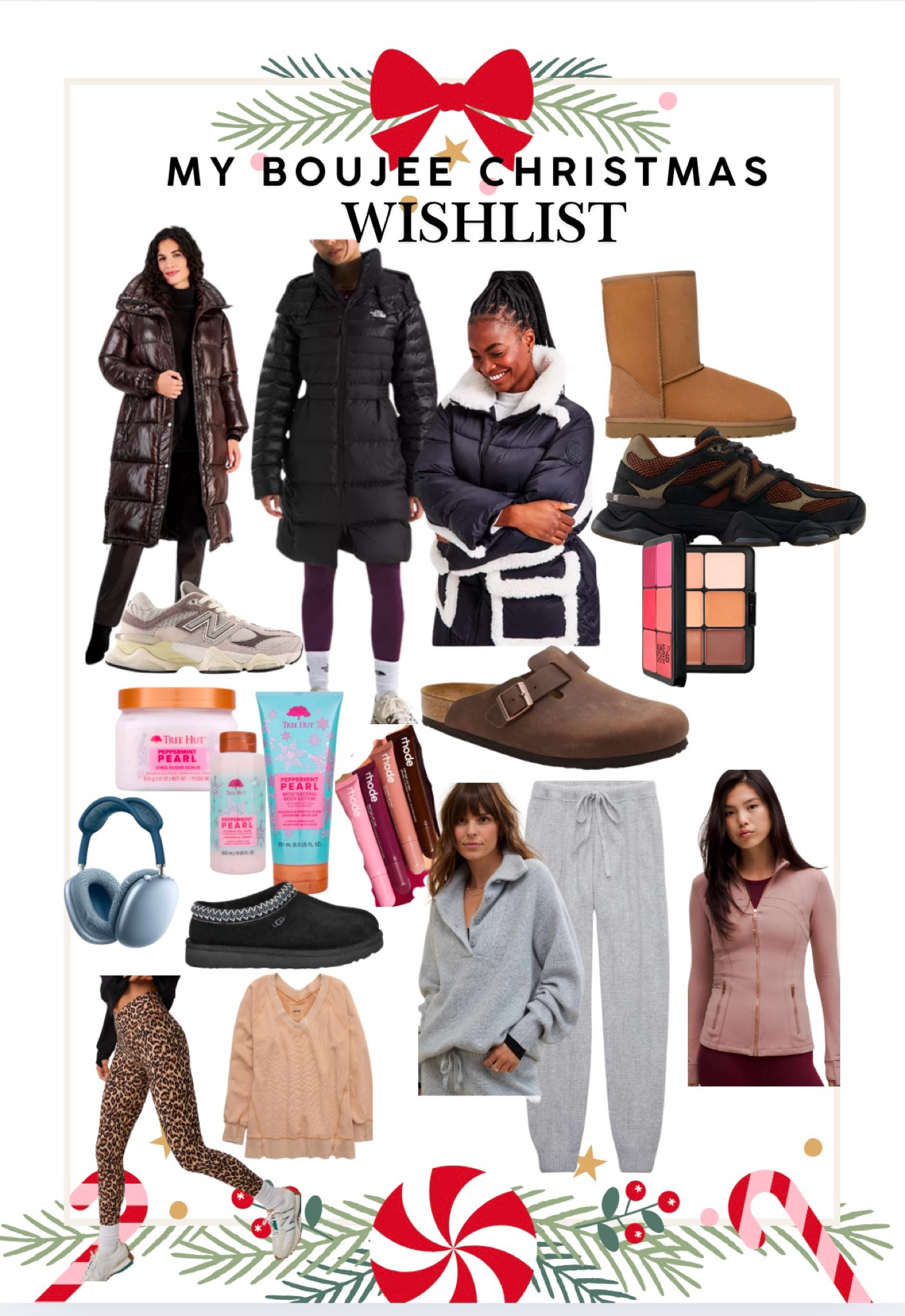 Christmas WishList/ Gift Guide For Her🌲🎁. Wishlist, Christmas gift, gift guide for her, gift guides, gifts for her, women, trending Christmas gifts, Christmas gift ideas, fashion, shoes, Uggs, new balance, new balance 9060, lounge wear, coat, winter coat, guides, boujee wishlist. 

#LTKActive #LTKGiftGuide