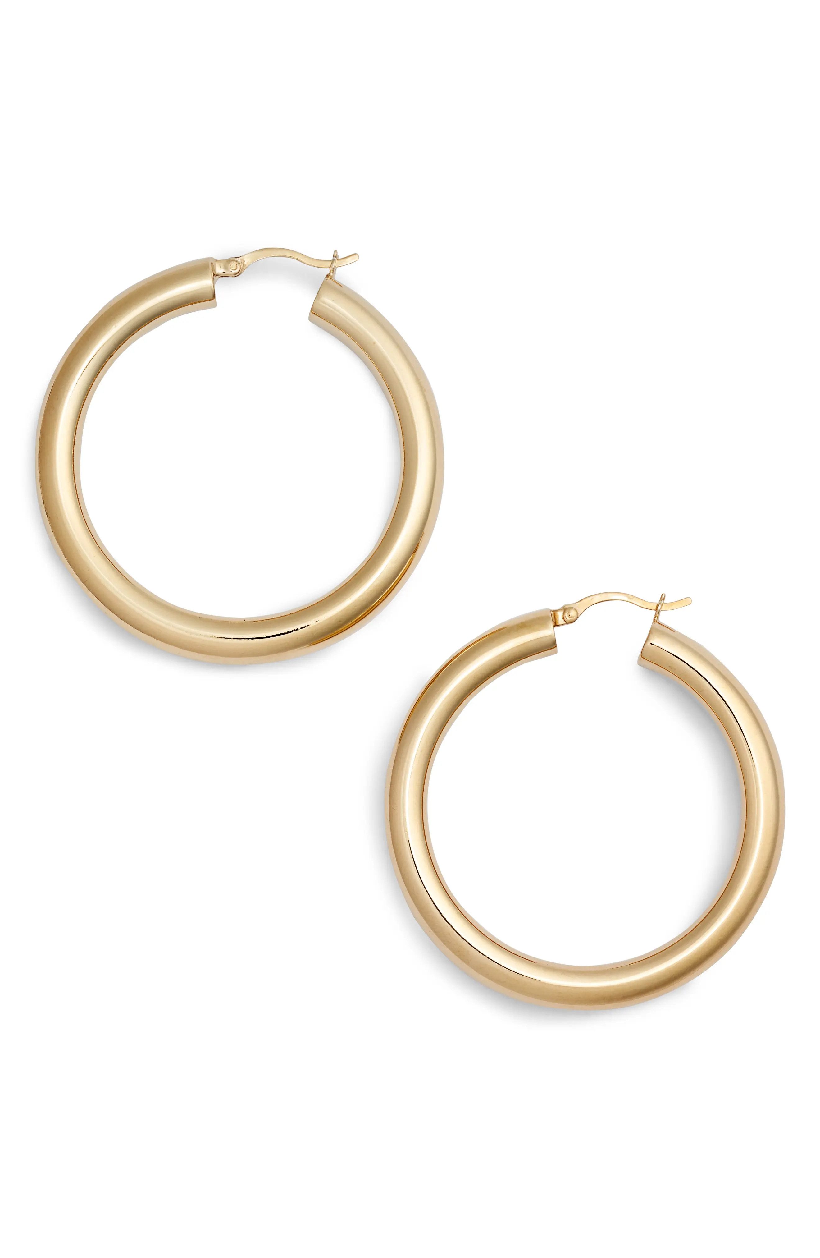 Argento Vivo Medium Hollow Hoop Earrings | Nordstrom