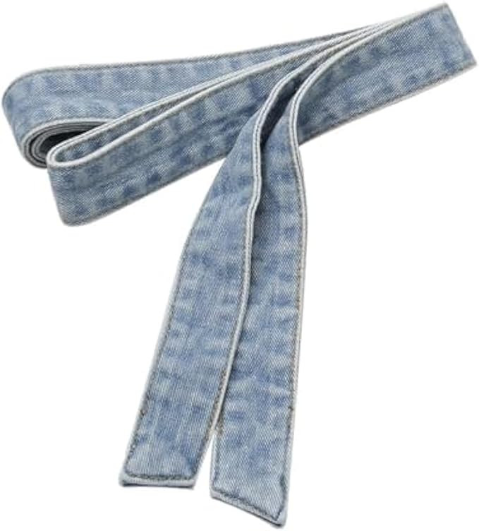 Women Denim Waist Belt Self Tie Waist Band for Pants Jeans Dress | Amazon (US)