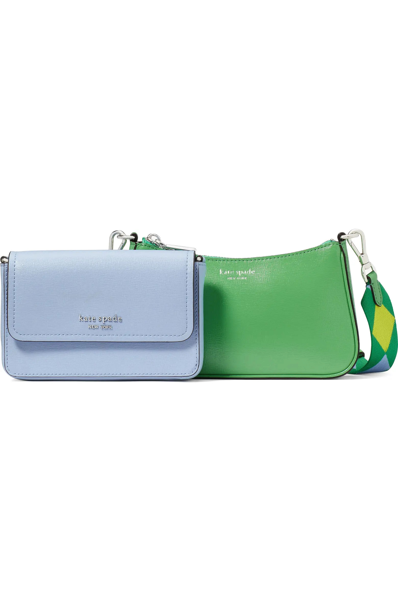 morgan double up colorblock saffiano leather crossbody bag | Nordstrom