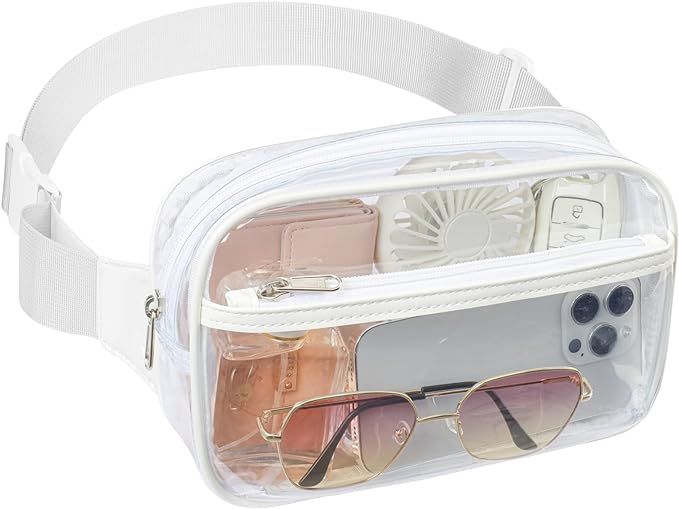 Packism Clear Fanny Pack Stadium Approved - Clear Belt Bag for Women Men Plus Size Transparent Wa... | Amazon (US)