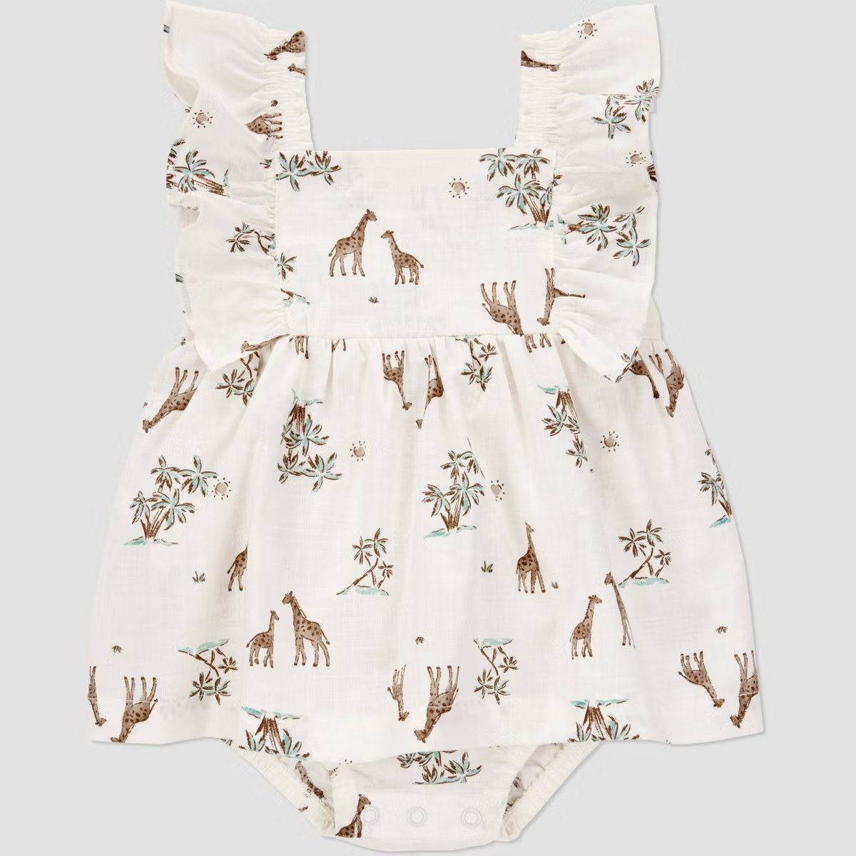 Carter's Just One You® Baby Girls' Safari Sunsuit - Cream | Target