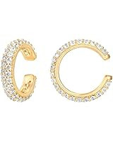 Fake Hoop Earrings CZ Cubic Zirconia Cartilage Earring 925 Sterling Silver Earrings Ear Cuff Hugg... | Amazon (US)